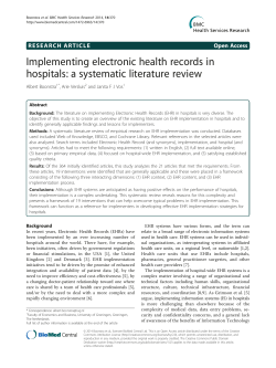 Implementing electronic health records in hospitals: a systematic