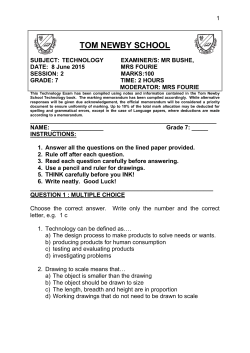 Tech exam - Tom Newby School