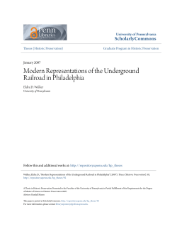 Modern Representations of the Underground Railroad in Philadelphia