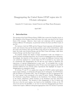 Disaggregating the United States GTAP region into 51 US