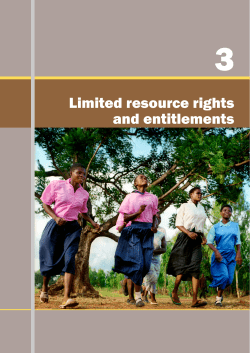 Chapter 3: Limited resource rights and entitlements