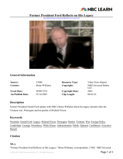 Former President Ford Reflects on His Legacy