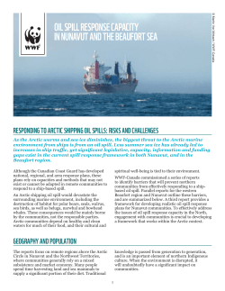 oil spill response capacity in nunavut and the beaufort sea