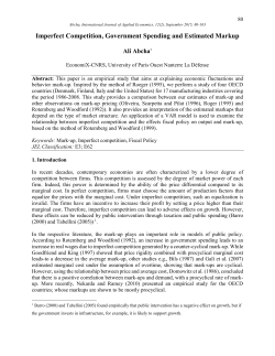 Imperfect Competition, Government Spending and Estimated Markup