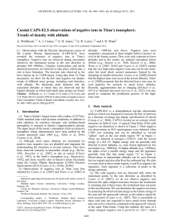 Cassini CAPSELS observations of negative ions in Titan`s