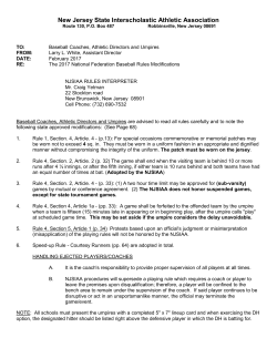Baseball Rules Modifications