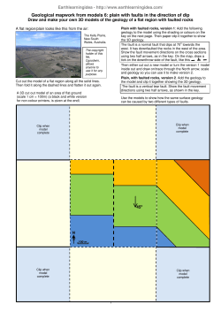 Geological mapwork from models 6: plain with faults in the direction
