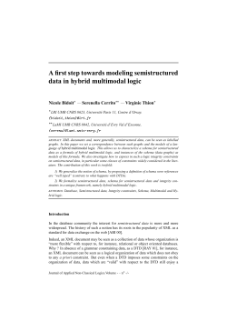 A first step towards modeling semistructured data in hybrid