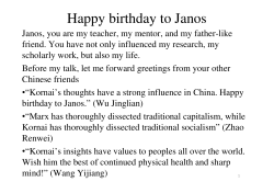 Happy birthday to Janos