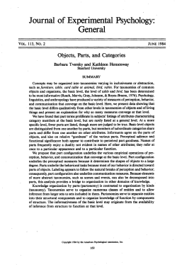 Objects, Parts, and Categories