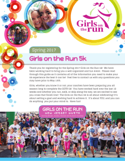 Race Brochure spring 2017 - Girls on the Run New Jersey North