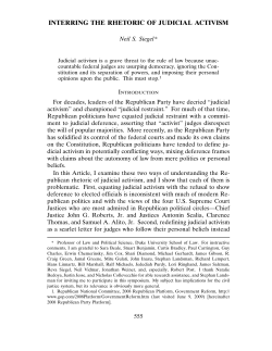 Interring the Rhetoric of Judicial Activism