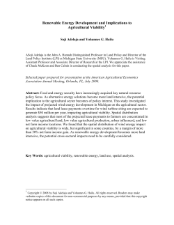 Renewable Energy Development and Implications