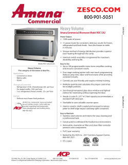 Amana HDC12A2 - Commercial Microwave Oven