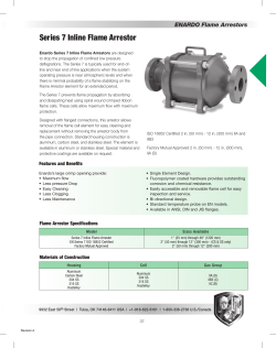 Series 7 Inline Flame Arrestor