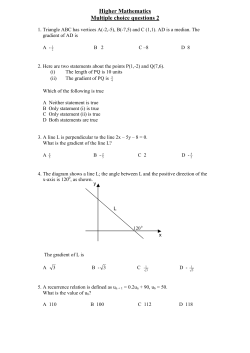 Multiple Choice Unit 2