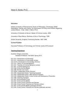 Alison S. Burke, Ph.D. - University of Colorado Denver