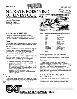 NITRATE POISONING OF LIVESTOCK