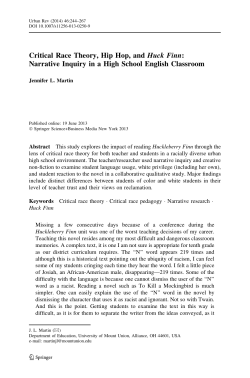 Critical Race Theory, Hip Hop, and Huck Finn