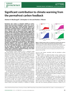 Significant contribution to climate warming from the permafrost