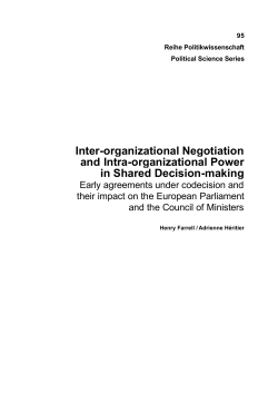 Inter-organizational Negotiation and Intra