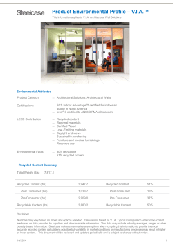 Product Environmental Profile &ndash;V.I.A.