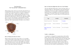 The Zoned Way The &ldquo;Ins and Outs&rdquo; of Baseball Gloves When buying