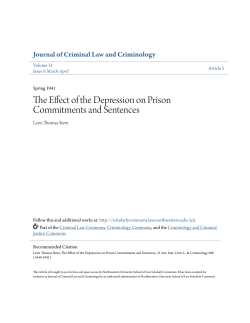 The Effect of the Depression on Prison Commitments and Sentences