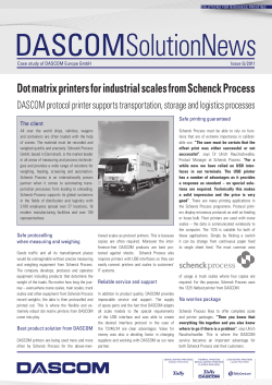 Dot matrix printers for industrial scales from Schenck