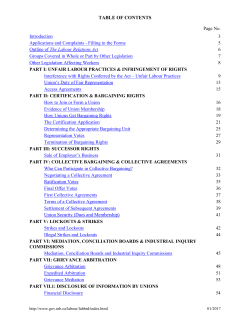 Guide to the Labour Relations Act
