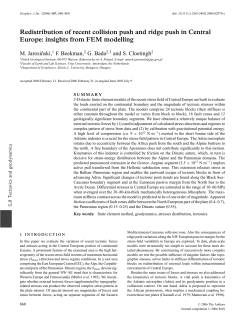 Redistribution of recent collision push and ridge