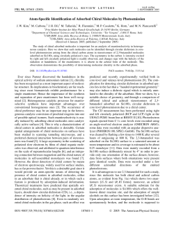 Atom-Specific Identification of Adsorbed Chiral Molecules by