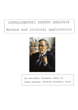 Cephalometric Growth Analysis by Professor Arne Bjork