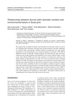 Full text (pdf format) - Boreal Environment Research