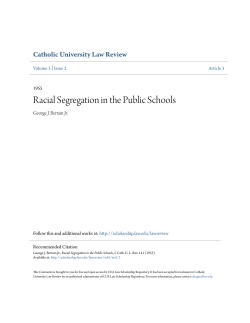 Racial Segregation in the Public Schools