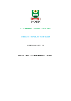 FMT212 - National Open University of Nigeria