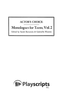 Actor`s Choice: Monologues for Teens, Volume 2.