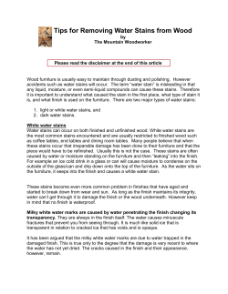 Tips for Removing Water Stains from Wood