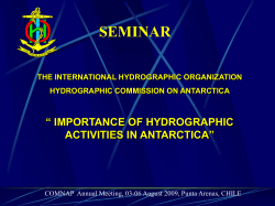 Hydrography in the Antarctica - International Hydrographic