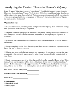 Analyzing the Central Theme in Homer`s Odyssey