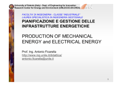 PRODUCTION OF MECHANICAL ENERGY and ELECTRICAL