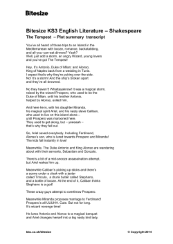 Bitesize KS3 English Literature &ndash; Shakespeare