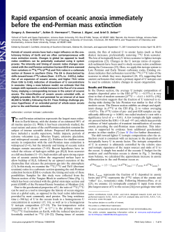 Rapid expansion of oceanic anoxia immediately before