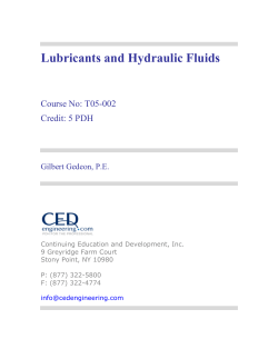 Lubricants and Hydraulic Fluids