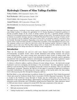 Hydrologic Closure of Mine Tailings Facilities