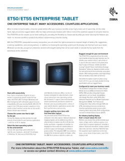 ET50/55 Enterprise Tablet Spec Sheet