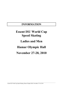 Dear Speed Skating Friends!