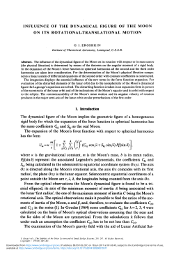 INFLUENCE OF THE DYNAMICAL FIGURE OF THE MOON ON ITS