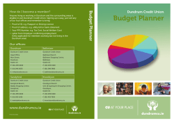 Budget Planner - Dundrum Credit Union