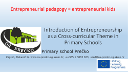 Introduction of Entrepreneurship as a Cross